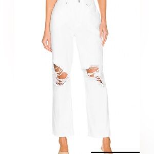 NWOT Good '90s Duster Natural Fray 100% Cotton  In White Size 29